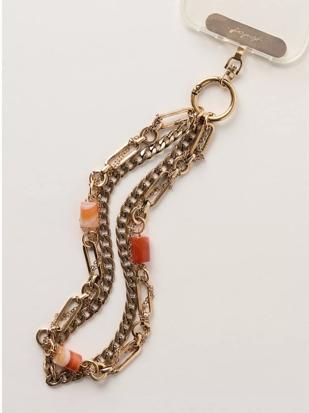Free People Layered Chain Phone Wristlet Antique Gold | NWT | SOLD OUT